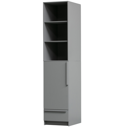 WOOOD 1-deurs kast Pure - Grenen - Betongrijs - 215x48x60 - vtwonen shop