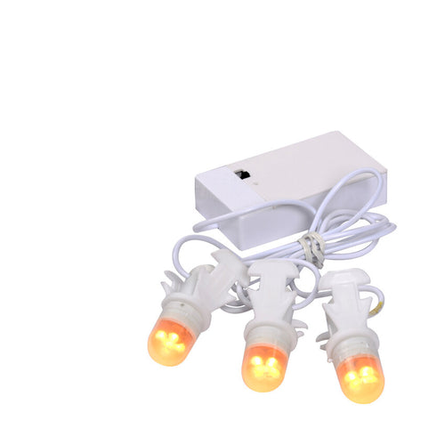 LuVille Kerstdorp Miniatuur Gloeilampenketting - 3 lampjes - L15 cm