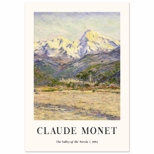 Artfulprints Poster Claude Monet - The valley of the Nervia   - 50x70 cm - Bruin