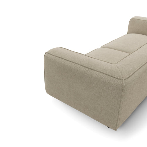 Premium Interiors - 3-zitsbank met geweven stofbekleding  SOFIA - kruisbinding beige 250cm
