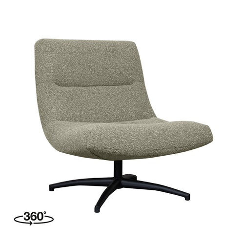 LABEL51 Fauteuil Calix - Naturel Bouclé - Draaibaar