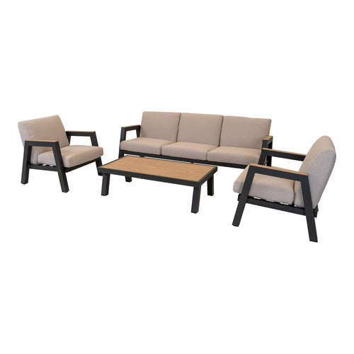 Lesli Living loungebank Manu - antraciet - 207x81x75cm
