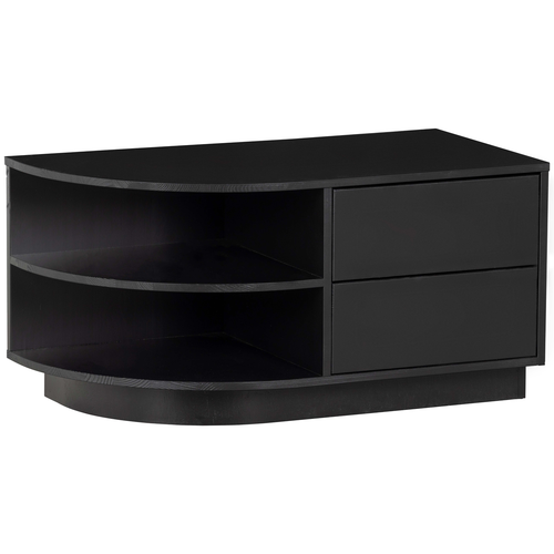 WOOOD tv-meubel rond links Finca - Zwart - 40x78x40