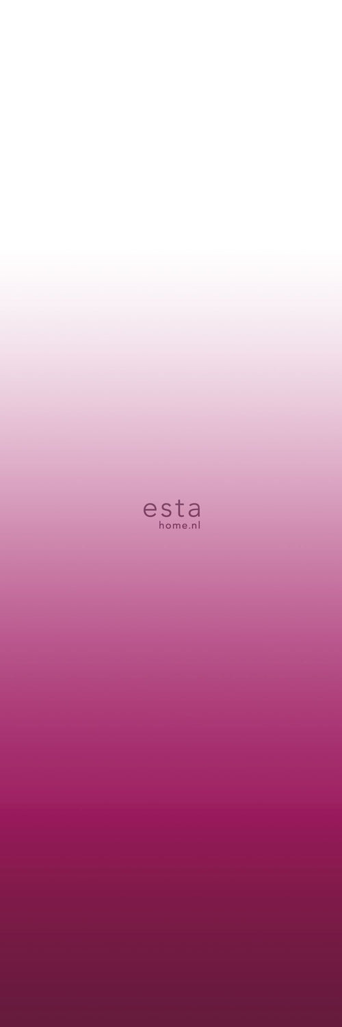 ESTAhome fotobehang kamerhoog dip dye kleurverloop fuchsia roze en mat wit - 100 x 279 cm - 158819