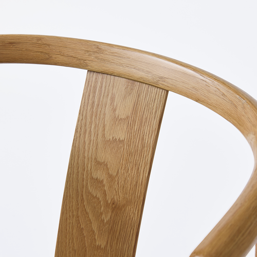 Olivine Kenza Eikenhouten Eetkamerstoel - Naturel met Warm Grijs Zitting - vtwonen shop