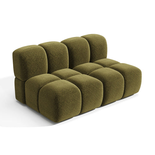 Premium Interiors - Modulaire bank MOSS - fluweel met structuur  156cm