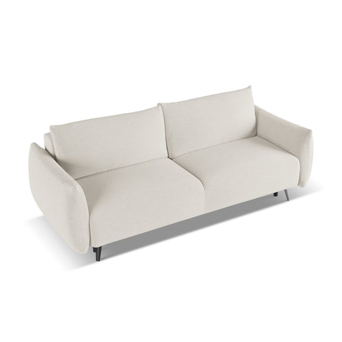 LaMiaSofa 3-zits slaapbank Genova - chenille stof - zilver - 230x105x86