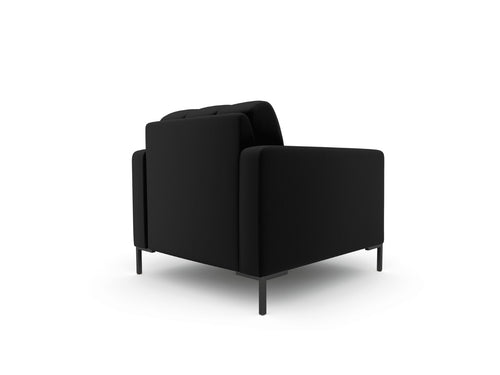 Cosmopolitan Design Fauteuil Bali structurele stof, zwart - 96x87x75cm