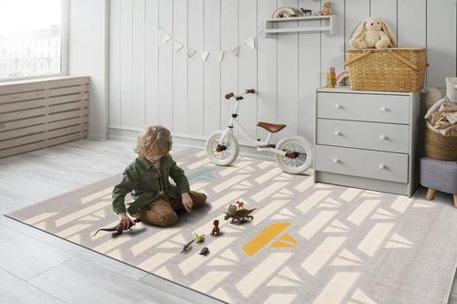 AFK Living vloerkleed Boten - voor kinderen - grijs - 120 x 170 cm - vtwonen shop