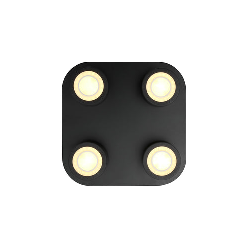 Nordlux Clyde 4-Spot | Plafondlamp | LED Module | Zwart