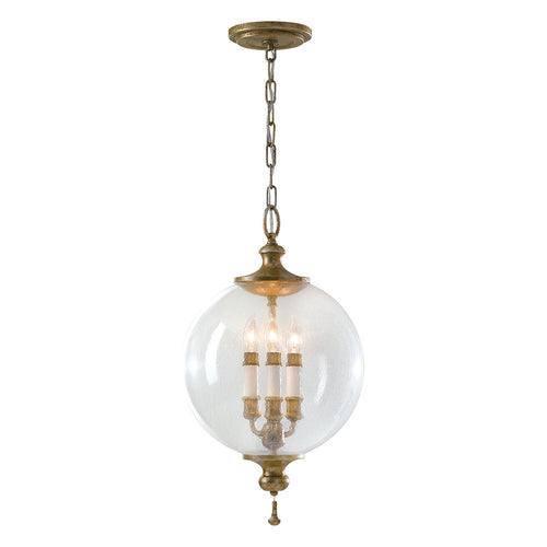 Elstead Argento - 3-lichts plafondlamp geoxideerd bladzilver, E14