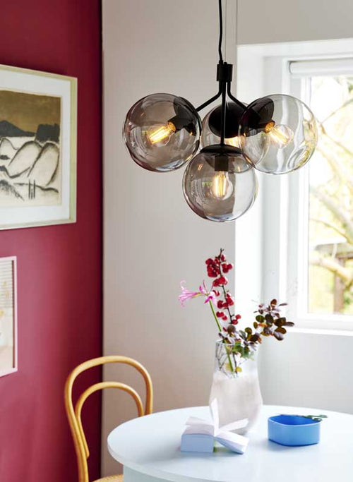 Nordlux Ivona Hanglamp - 4-lichts E27 - Zwart