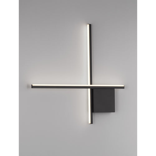 Nova Luce CROSS Geïntegreerde LED-wandlamp Sandy Black Triac dimbare LED 15W 880lm 2700K