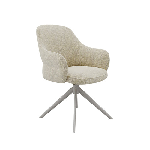 LABEL51 Eetkamerstoel Bern - Naturel Bouclé - Draaibaar - vtwonen shop