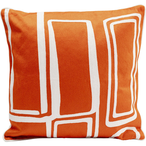 Kare Design Kussen Arty oranje en wit