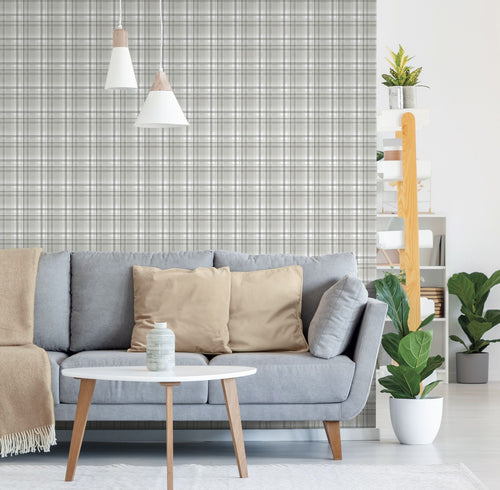 Sanders & Sanders behang ruiten donkergrijs - 53 cm x 10.05 m - 640715