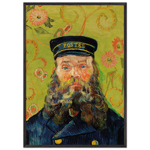 Artfulprints Poster met Lijst Vincent van Gogh - The Postman   - 70x100 cm - Groen