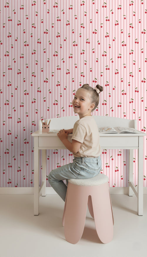 ESTAhome behang kersen roze - 50 x 900 cm - 131653