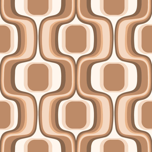 ESTAhome behang retro ornamenten bruin - 50 x 900 cm - 131582 - vtwonen shop