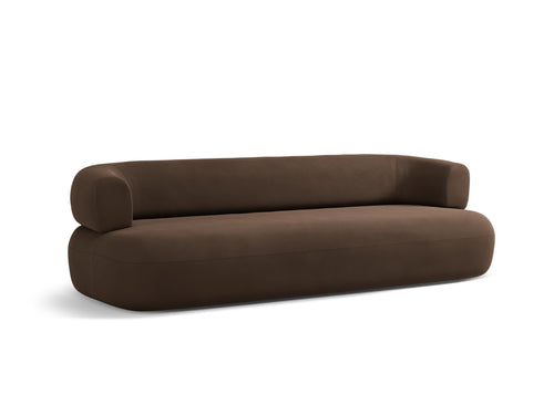 Micadoni Bank Jenny 4-zits, flueel chocolade - 90x226x73cm
