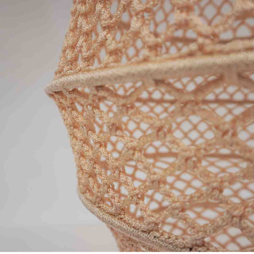 MÔMÉ Hanglamp Numa - off white - viscose  - Ø 40 cm / H 110 cm - fishnet design