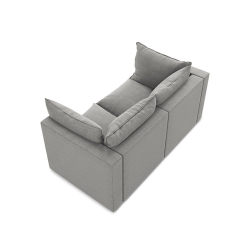 LaMiaSofa Tweezits modulaire bank Ravenna - bouclé - lichtgrijs - 180x90x77
