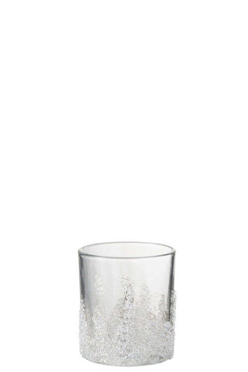 J-Line windlicht Suiker OnderaanKlaar - glas - medium - 2 stuks