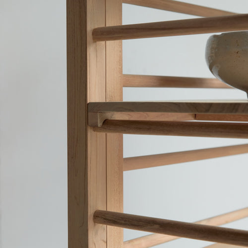 Tikamoon Lage boekenkast van massief teakhout - Naturel - vtwonen shop