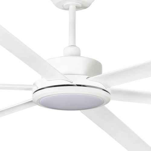 Faro Rotterdam XXXL 6-blads plafondventilator mat wit met licht 3000K