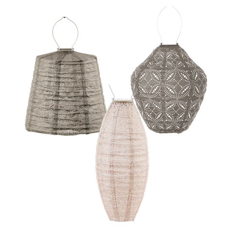 Lumiz Tuinlamp op zonne energie - Solar Lampion - Mauritius Set - 3 stuks