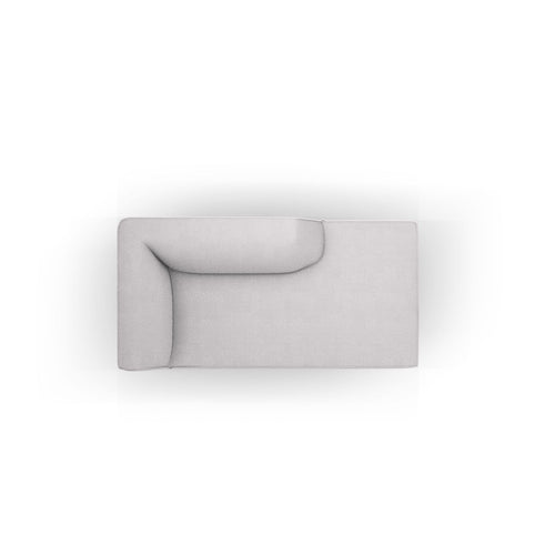 Cosmopolitan Design - Ligstoel rechts Siena structurele stof lichtgrijs - 181x93x69cm