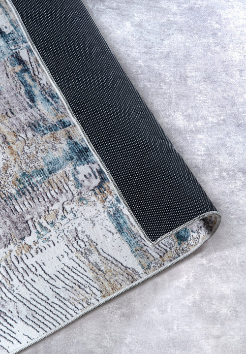 ELLE Decoration Imagination Shortpile Rug Malard Saphire Gold 200x290 cm - vtwonen shop