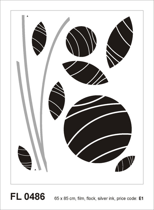 Sanders & Sanders muursticker figuratief motief zwart en grijs - 85 x 65 cm - 600293