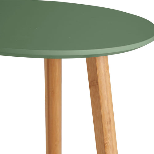 Lisomme Esma houten bijzettafel groen - Ø 40 cm