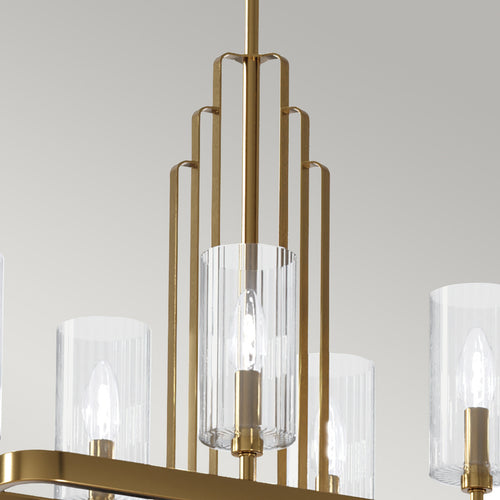 Elstead Kichler Kimrose Bar hanglamp geborsteld natuurlijk messing