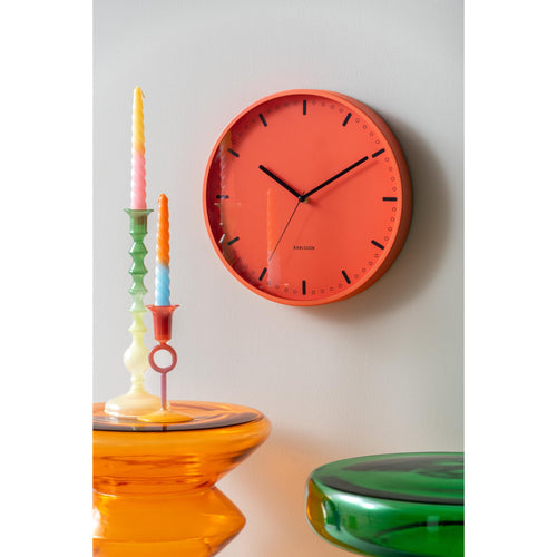 Karlsson wandklok Cool Retro - oranje - Ø30cm - vtwonen shop