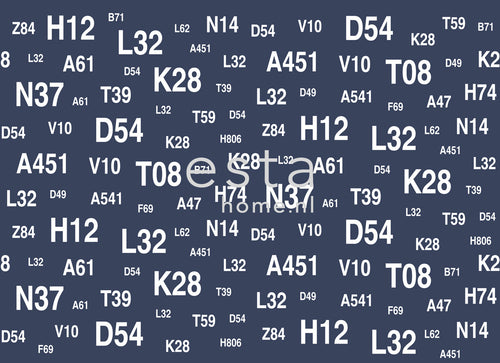 ESTAhome fotobehang zeilboot nummeringen blauw - 400 x 279 cm - 156435