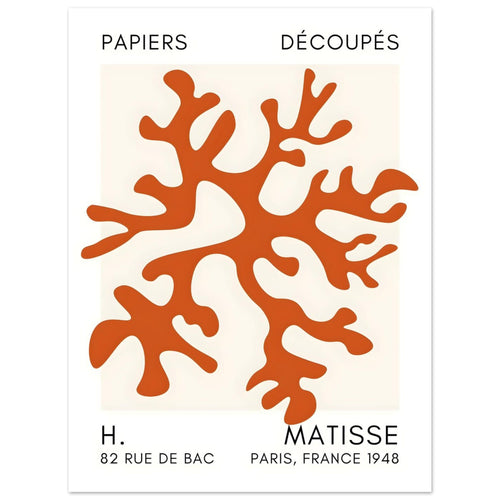 Artfulprints  Matisse – Dreamy coral flower orange   poster 30x40 cm - vtwonen shop