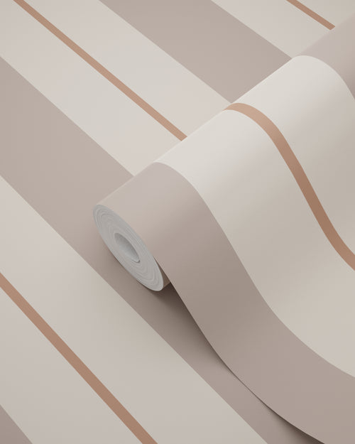 ESTAhome behang strepen bruin en beige - 50 x 900 cm - 132152