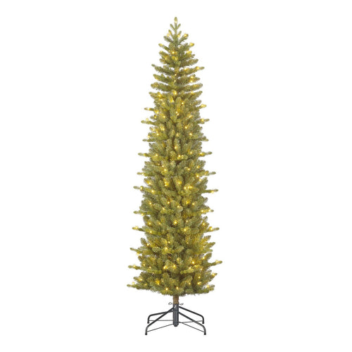 Black Box Trees Harma Kerstboom met LED Verlichting en Timer - Kerstversiering voor Binnen - Kunstboom met Pilaarvorm en Scharnierconstructie - H230 x