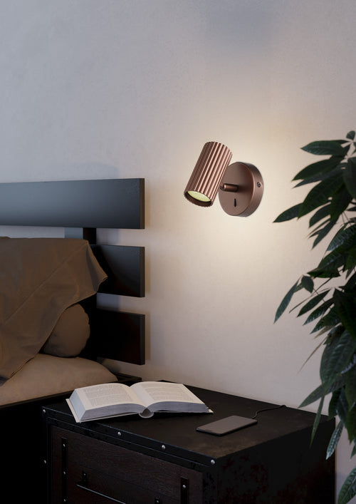 EGLO wandlamp Portillo - gu10 - 11 cm - brons