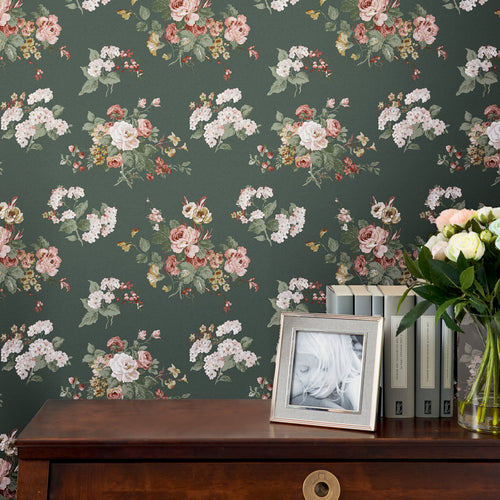 Laura Ashley Vliesbehang - Rosemore Fern