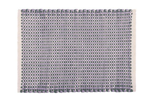 noo.ma handgeweven chunky katoenen deurmat - checked, 50-70 x 52 cm