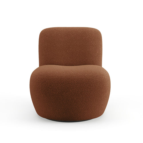 Sia Home - Fauteuil JENA - Bouclette stof - Terracotta - 64cm - vtwonen shop