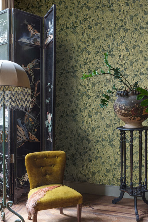 Masureel behang natuurmotief groen - 53 cm x 10.05 m - 630579