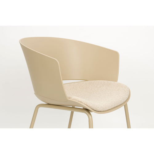 Housecraft Living Jessica Eetkamerstoelen Armleuning Beige - Set van 4