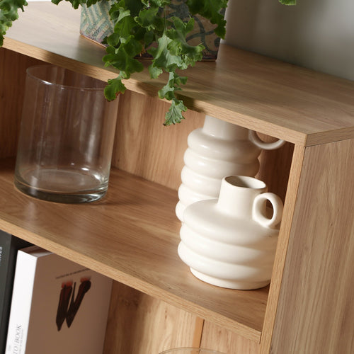 CALICOSY - Rek met 3 niveaus en opbergruimte MODU - Hout - 29x58,5x120 cm