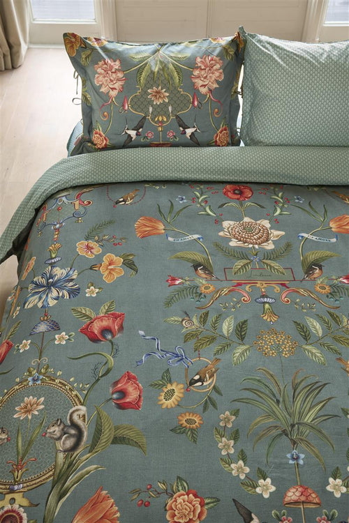 Pip Studio dekbedovertrek Botanico Verde - 200x200/220 cm - blauw