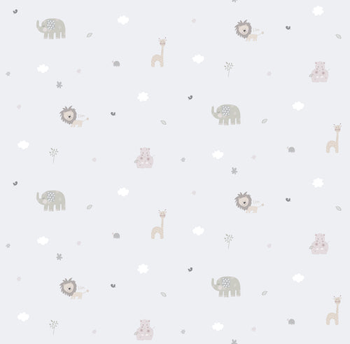 Sanders & Sanders behang dieren grijs - 53 cm x 10 m - 640561