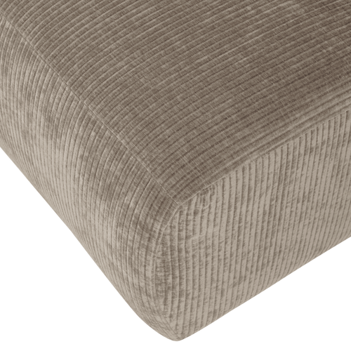 WOOOD 1,5-zits bank arm links Mojo Base - Rib - Donkerzand - 74x145x97